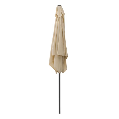 CorLiving Square Tilting Warm White Fabric Patio Umbrella with Base