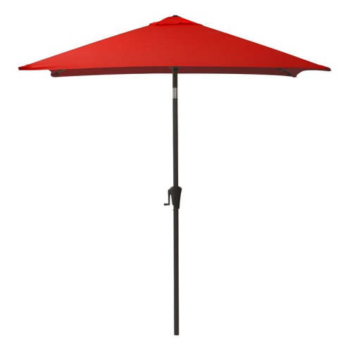 CorLiving Square Tilting Crimson Red Fabric Patio Umbrella with Base