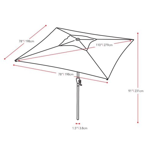 CorLiving Square Tilting Sand Gray Fabric Patio Umbrella with Base