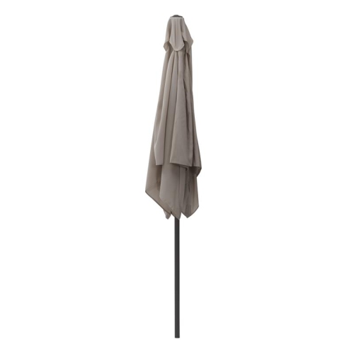 CorLiving Square Tilting Sand Gray Fabric Patio Umbrella with Base