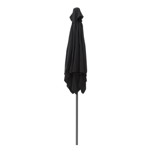CorLiving Square Tilting Black Fabric Patio Umbrella with Base