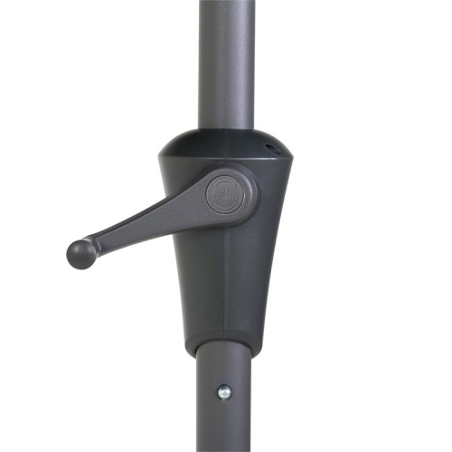 CorLiving Square Tilting Black Fabric Patio Umbrella with Base