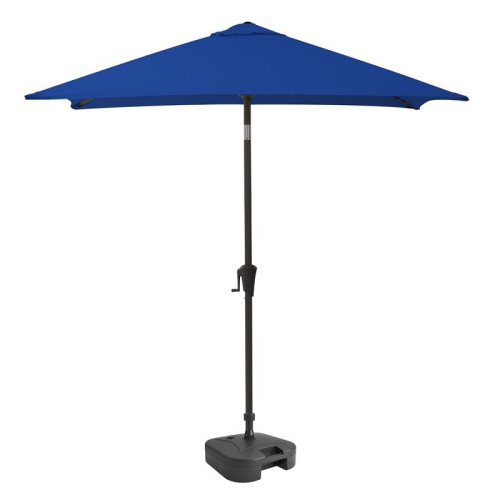 CorLiving Square Tilting Cobalt Blue Fabric Patio Umbrella with Base