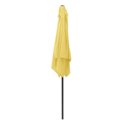 CorLiving Square Tilting Yellow Fabric Patio Umbrella with Base
