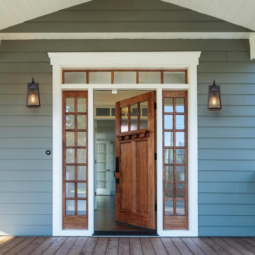 Farmhouse Black Outdoor Wall Sconce Light, 1-Light Modern Outdoor Wall Lantern Sconce with Rustic Seeded Glass Shade