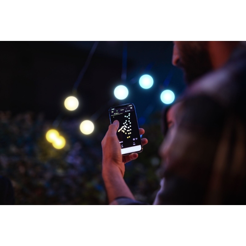 Twinkly Festoon – 20 AWW LED Bulb Lights String, 33 ft, Amber, Warm White, Cold White – Generation II