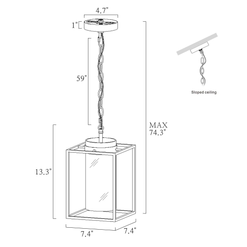 Modern Geometric Kitchen Pendant Lighting, 1-Light Black and Brass Gold with Cylinder Glass Modern/Contemporary Clear Glass Cylinder LED Mini Hanging