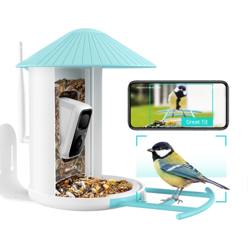 Smart Solar Mangeoire à oiseaux solaire HD 1080p avec panneau