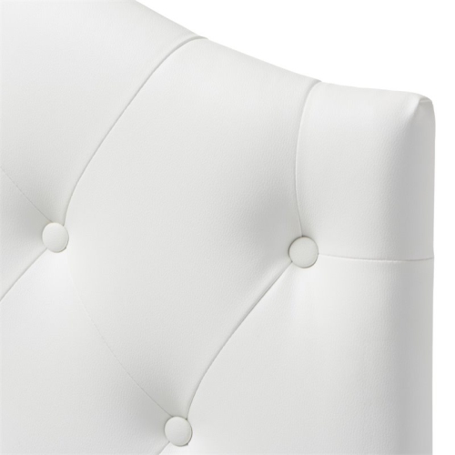Myra Faux Leather Upholstered Twin Headboard in White