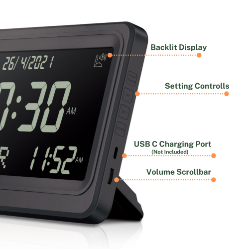 AL-FAJIA Automatic Worldwide Digital 8 Azan Sounds Wall and Desk Clock FAJ-113