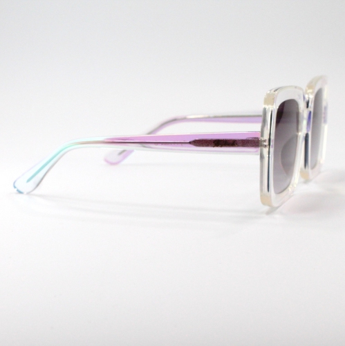 Shades X - UV Protection Sunglasses | Model 8008 | Rainbow Frame - Purple Gradient Lens