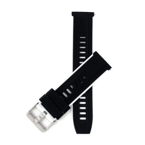 Bandini Bracelet pour montre intelligente en caoutchouc et silicone à dégagement rapide pour Samsung Galaxy Watch 46mm, Galaxy Watch 3, Gear S3 -