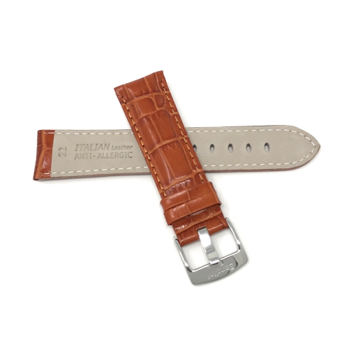 Bandini Bracelet de montre intelligente en cuir motif alligator pour hommes pour Samsung Galaxy Watch 46mm, Galaxy Watch 3, Gear S3 Classic &