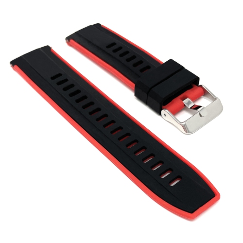 Bandini Bracelet pour montre intelligente en caoutchouc et silicone à dégagement rapide pour Samsung Galaxy Watch 46mm, Galaxy Watch 3, Gear S3 -