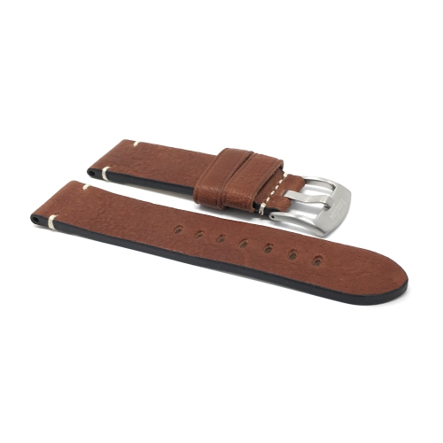 Bandini Mens Distressed Leather Smart Watch Band Strap, Minimal Stitch For Samsung Galaxy Watch 4, Galaxy Watch 3, Gear Sport, Active 2 & 1 - 20mm,