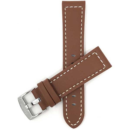 BANDINI  Thick Leather Racer Smartwatch Strap Stitch for Samsung Galaxy Watch 46Mm, Galaxy Watch 3 (45Mm), Gear S3 Classic & Frontier - 22Mm, Tan /