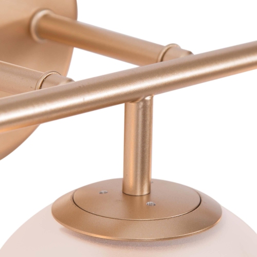 Modern Round Bathroom Vanity Light 3-Light Gold Globe Wall Sconce Light with Frosted Glass Shades