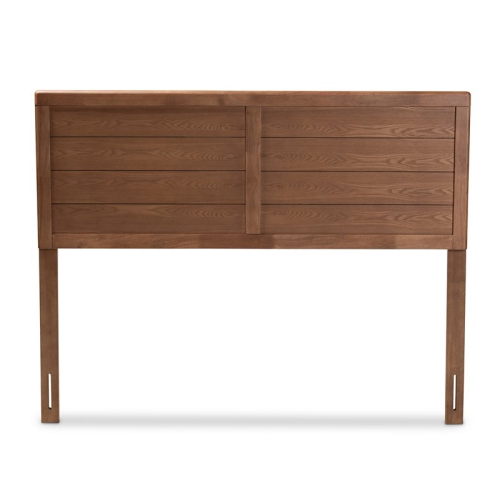 Baxton Studio Seren Mid-Century Wood Queen Headboard in Walnut Brown
