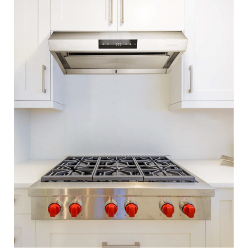 Vertrons 30" 850CFM Stainless Steel Range Hood | Pro Performance | Steam Auto Clean | Superior Perimeter Extraction Design | Touch Screen, 6 Touch