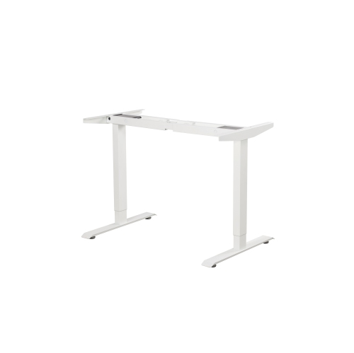 Bureau à hauteur ajustable pour ordinateur à la maison électrique EFFYDEESK - Chêne blanc sur cadre blanc