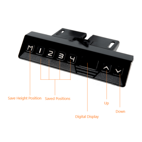 EFFYDESK Executive L-Shaped Height Adjustable Home Office Computer Standing Desk with Cable Management Tray Oak Wood on Grey Frame