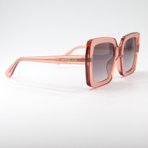 Shades X - UV Protection Sunglasses | Model 8008 | Peach Frame - Purple Gradient Lens