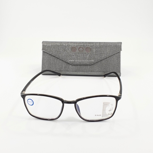 OTTIKA CARE  Light Blocking Reading Glasses | Progressive Lenses (Jc041) | +3.5 Power | Black In Blue