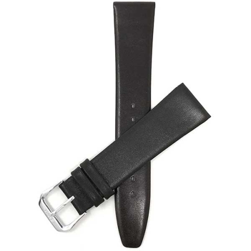 Image 1 of 6.. Bandini Classic Thin Leather Smart Watch Band Strap For Moto360 Gen 2 and Gen 3 - 20mm, Brown / Silver Buckle