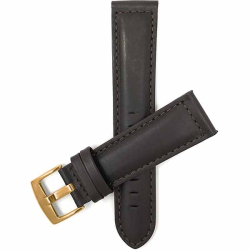 BANDINI  Mens Padded Leather Smart Watch Band Strap for Michael Kors Mkgo - 20MM / Gold Buckle In Brown