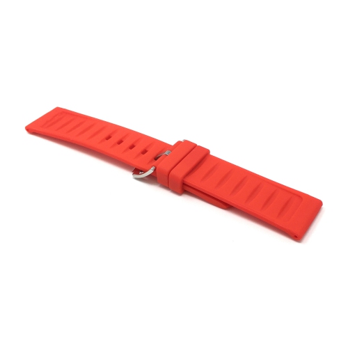 Bandini Waterproof Soft Black Rubber Silicone Smart Watch Band Strap For Withings Nokia Steel HR 40mm, Horizon - 20mm, Red