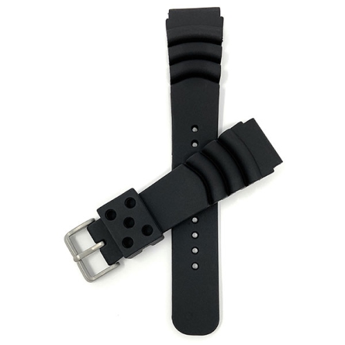 BANDINI  Mens Ocean Ripples Rubber Diver Smart Watch Band Strap for Moto360 Gen 3 (46Mm) - 22MM In Black