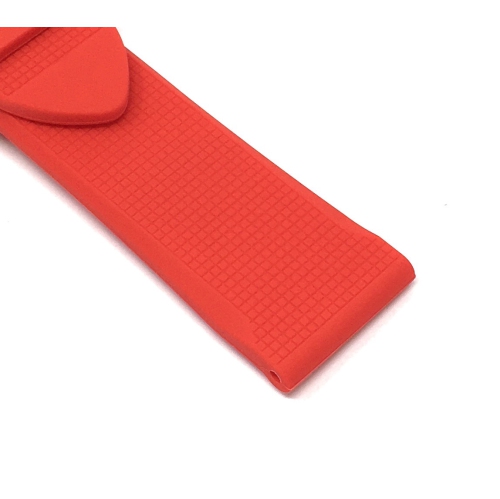 Bandini Waterproof Soft Rubber Silicone Deployment Smart Watch Band Strap For Michael Kors MKGO - 20mm, Red