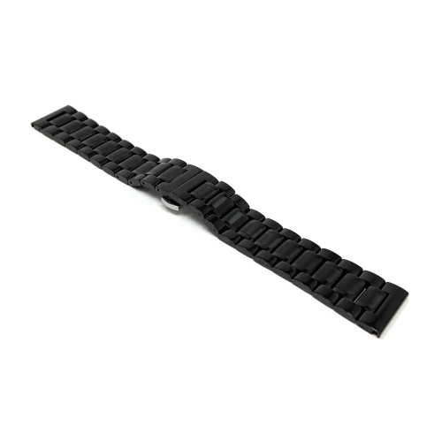 BANDINI  Stainless Steel Smart Watch Band Strap, Removable Links for Fossil Hybird Hr Latitude - 24MM In Black