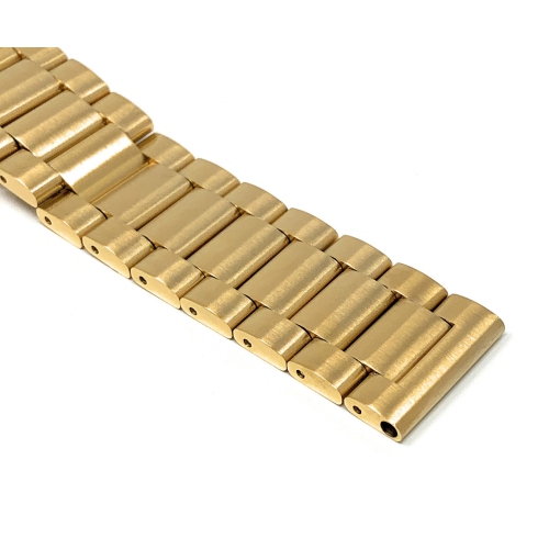 Bandini Mens Metal Smart Watch Band Strap For Withings Nokia Steel HR 40mm, Horizon - 20mm, Gold