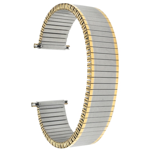 BANDINI  Expansion Smart Watch Band Strap, Metal Stretch Strap for Garmin Forerunner, Vivoactive 4 - 22Mm, Silver / In Gold