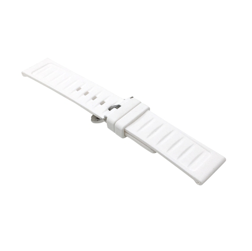 Bandini Waterproof Soft Black Rubber Silicone Smart Watch Band Strap For Moto360 Gen 2 and Gen 3 - 20mm, White