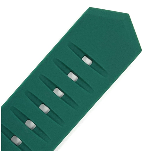 Bandini Bracelet de montre intelligente en caoutchouc silicone noir souple et étanche pour Michael Kors MKGO - 20mm, Vert / Boucle Argentée