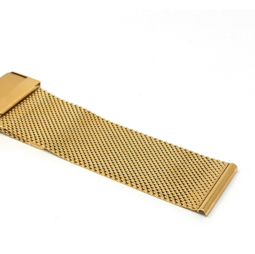 Bandini Fine Metal Mesh Smart Watch Band Strap, Stainless Steel Mesh Milanese Band For Oneplus Watch - 22mm, Gold