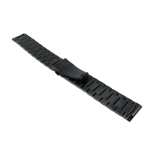 Bandini Mens Metal Smart Watch Band Strap For Withings Nokia Scanwatch, Steel HR 36mm, Move ECG - 18mm, Black