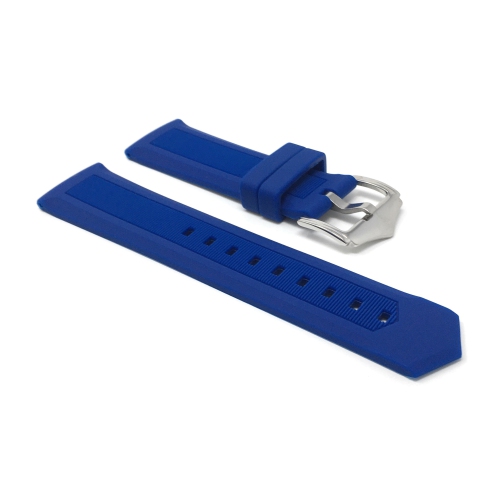 Bandini Bracelet de montre intelligente en caoutchouc silicone noir souple et étanche pour Withings Nokia Steel HR 40mm, Horizon - 20mm, Bleu /