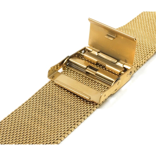 Bandini Fine Metal Mesh Smart Watch Band Strap, Stainless Steel Mesh Milanese Band For Fossil Gen 6, Gen 5 Julianna, Carlyle - 22mm, Gold