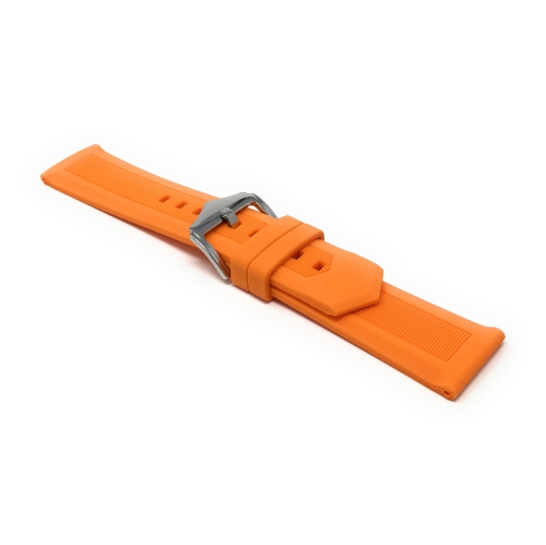 Bandini Waterproof Soft Black Rubber Silicone Smart Watch Band Strap For Withings Nokia Steel HR 40mm, Horizon - 20mm, Orange
