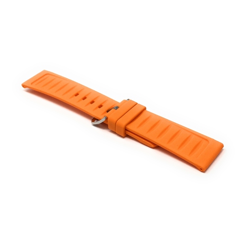 Bandini Waterproof Soft Black Rubber Silicone Smart Watch Band Strap For Withings Nokia Steel HR 40mm, Horizon - 20mm, Orange