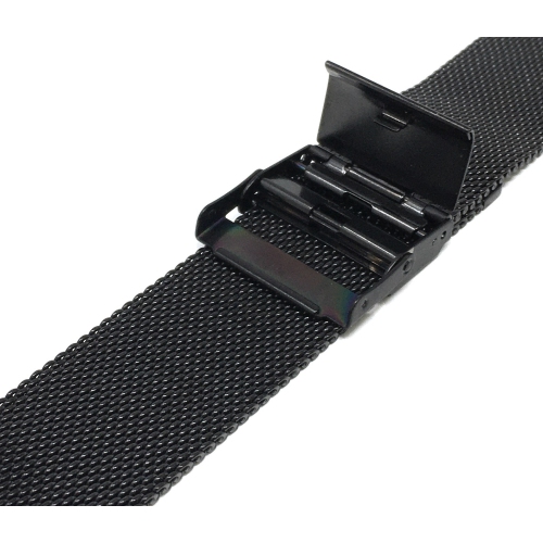 Bandini Fine Metal Mesh Smart Watch Band Strap, Stainless Steel Mesh Milanese Band For Michael Kors MKGO - 20mm, Black