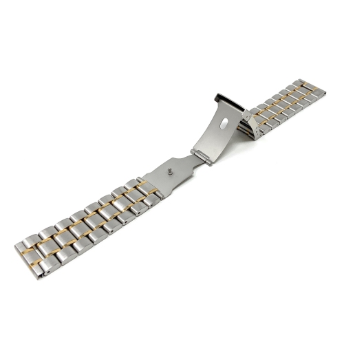 Bandini Bracelet de montre intelligente en acier inoxydable pour Withings Nokia Steel HR 40mm, Horizon - 20mm, Argent / Or / Boucle Argentée