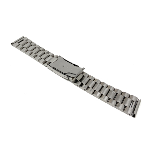 Bandini Bracelet de montre intelligente en acier inoxydable pour Withings Nokia Steel HR 40mm, Horizon - 20mm, Argent / Boucle Argentée