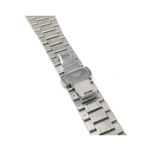 Bandini Bracelet de montre intelligente en acier inoxydable, maillons détachables pour Skagen Falster 2 and 3, Jorn - 22mm, Argent / Boucle Argentée