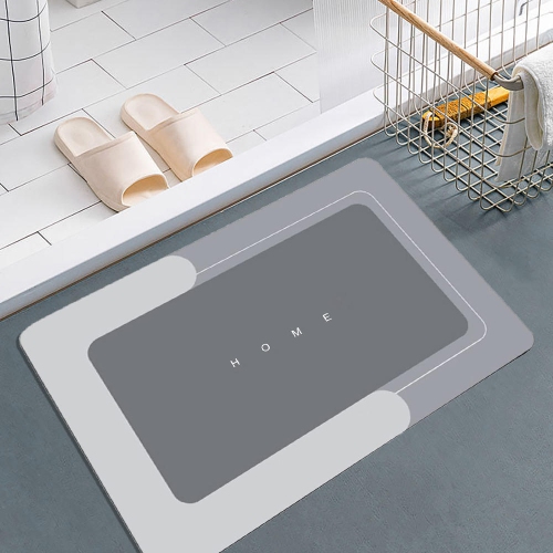Bathroom Bathtub Mat Strong Absorption and Fast Drying Diatomaceous Earth - LIVINGbasics - Light Grey, 50*80cm