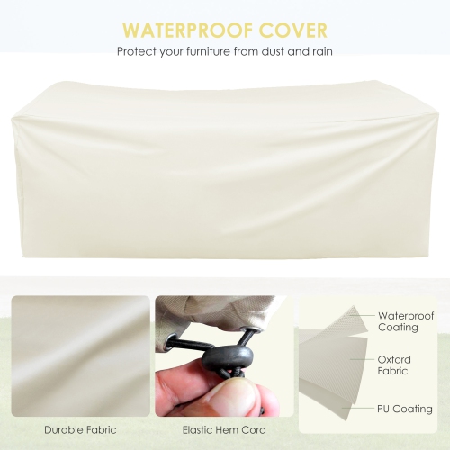 Marque Gymax, ensemble de meubles 8 pièces de salon de patio en rotin ensemble de canapé en osier avec housse étanche