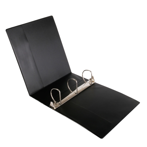 D-Ring Binder, Letter Size, Labor-Saving Design, Black, 1/Pack - Moustache® - 3" D-Ring